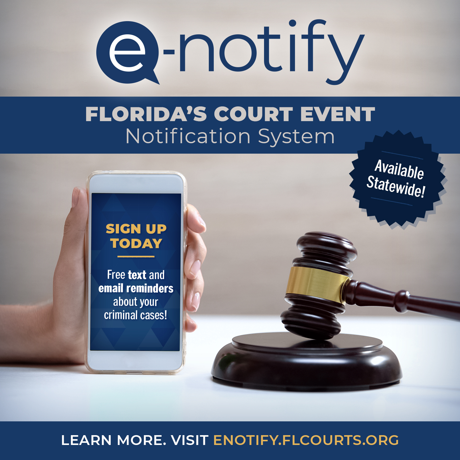 eNotify Service for Court Events Clerk Announcements Sumter County