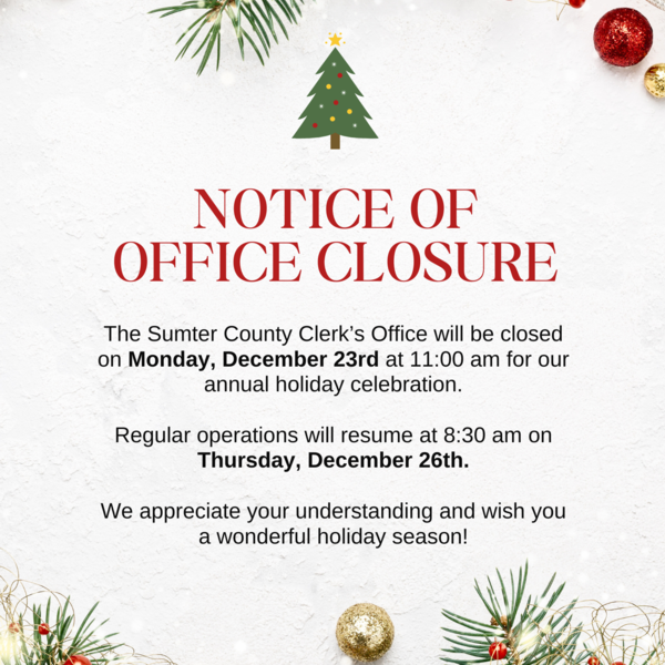 Christmas Office Closure 2024